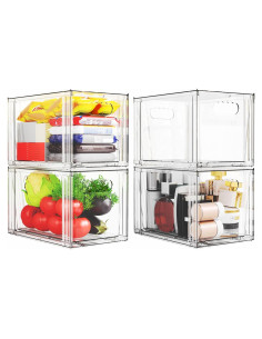 Cajones de Almacenamiento Apilables SuoXing 4 Piezas 28.2 cm