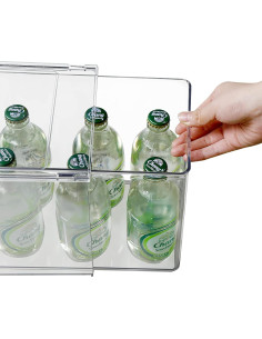 Cajón de Almacenamiento Apilable Loobuu 9L Transparente 2