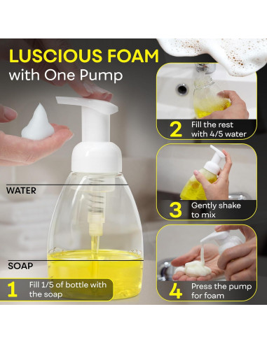 Botellas Dispensador de Jabón Espumoso BRIGHTFROM 250ml - Paquete de 2