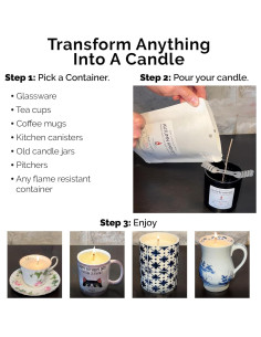 Kit de Fabricación de Velas Phoenix Wick - Cera de Soja 14 oz 2