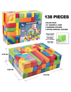Bloques de Espuma EVA para Niños 138 Piezas Juguete Educativo 2