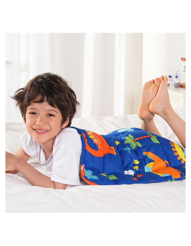 Manta con Peso Sivio Dinosaurio Azul 48x53cm 0.91kg