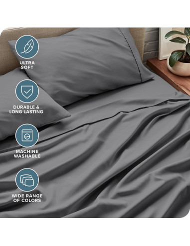 Juego de Sábanas Queen Bare Home Microfibra Ultra Suave 4 Piezas