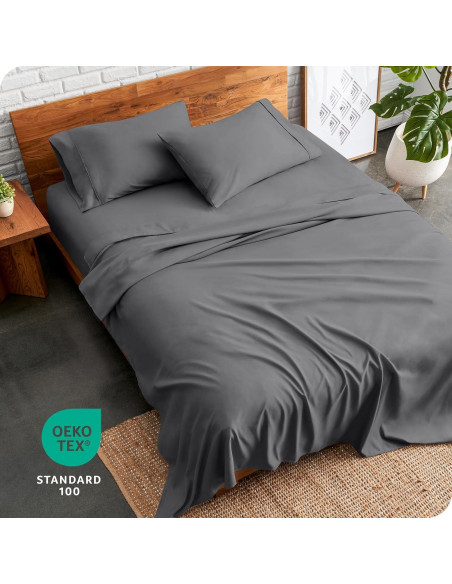Juego de Sábanas Queen Bare Home Microfibra Ultra Suave 4 Piezas