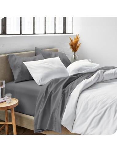 Juego de Sábanas Queen Bare Home Microfibra Ultra Suave 4 Piezas