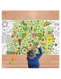 Póster de Colorear Gigante OHOME Primavera 76.2 x 182.9 cm