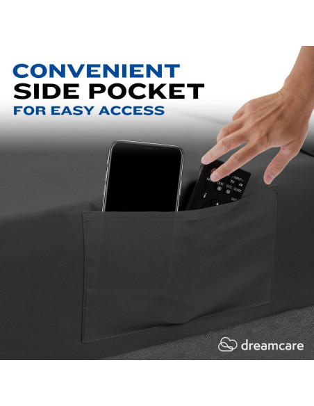 Juego de Sábanas Dreamcare Reina Microfibra 4 Piezas Gris