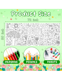 Póster de Colorear Gigante OHOME Primavera 76.2 x 182.9 cm 2