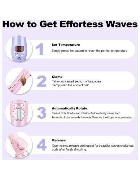 Plancha de Rizar Automática SEMQIMIUSO 1 Pulgada 232C
