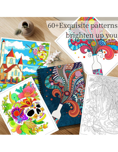 Juego de 3 Libros para Colorear Adultos Kalysky - Relajación