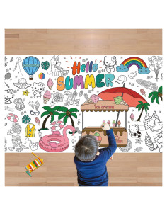 Mantel para Colorear JXSDWANG 182.9x76.2 cm Verano