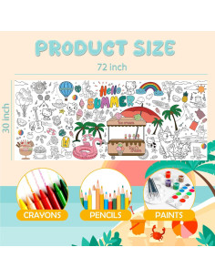 Mantel para Colorear JXSDWANG 182.9x76.2 cm Verano 2