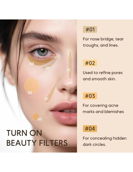 Lápiz Corrector KISSIO 01 Porcelana, Maquillaje Iluminador 0.57g Lápiz Corrector KISSIO 01 Porcelana, Maquillaje Iluminador 0.57g