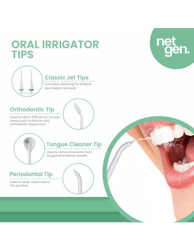 Irrigador Oral Inalámbrico NetGen FC159 con 3 Modos