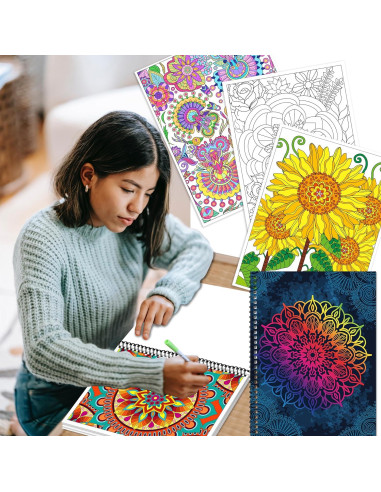 Juego de 3 Libros para Colorear Adultos Kalysky - Relajación