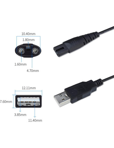 Cable de Carga USB y Adaptador para Irrigador Bucal Taobai