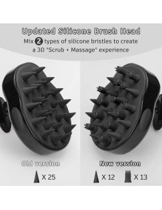 Cepillo Masajeador de Cuero Cabelludo FREATECH Negro 9.4x7.9cm 2