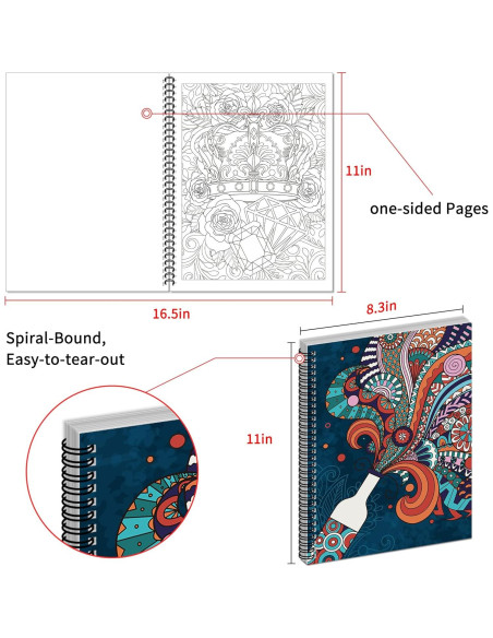 Juego de 3 Libros para Colorear Adultos Kalysky - Relajación