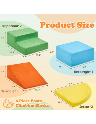 Set de 6 Bloques de Escalada KIZLAND para Niños 1-5 Años