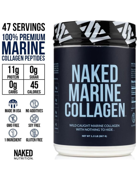 Colágeno Marino NAKED Pétidos en Polvo 0.57kg - Sin Sabor