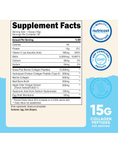 Proteína de Colágeno Sin Sabor Nutricost 30 Porciones 0.59kg 2
