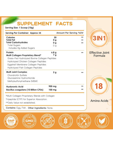Polvo de Colágeno Hidrolizado Nature Target 35 Porciones