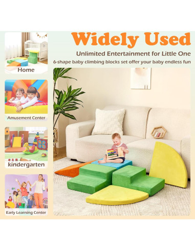 Set de 6 Bloques de Escalada KIZLAND para Niños 1-5 Años