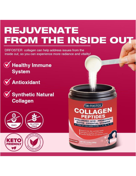 Polvo de Colágeno Hidrolizado DRFOSTER 349g con Probioticos