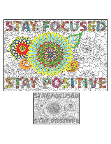 Póster de Colorear Jumbo Motivacional ALNETI 98x68 cm