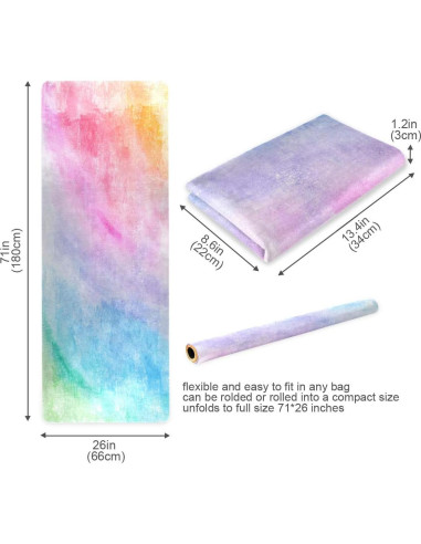 Esterilla de Yoga Antideslizante Qilmy 180x66cm Ecológica