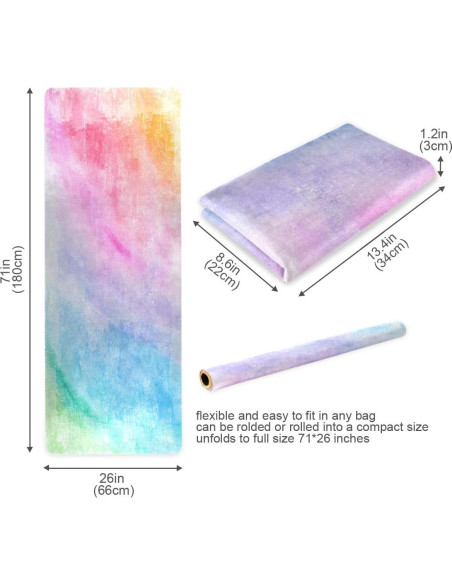 Esterilla de Yoga Antideslizante Qilmy 180x66cm Ecológica