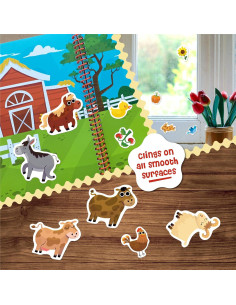Stick4Ever Libro de Stickers de Gel DINO MINI - Granja 50 Piezas 2
