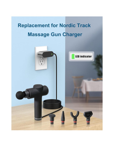 Cargador 27V para Pistola de Masaje NordicTrack NTPCGN20