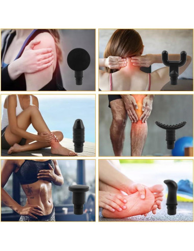 Accesorios de Masaje JIANWEI 20pcs Cabezas Reemplazo Negro