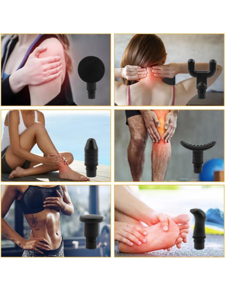 Accesorios de Masaje JIANWEI 20pcs Cabezas Reemplazo Negro