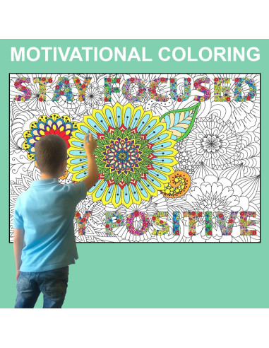 Póster de Colorear Jumbo Motivacional ALNETI 98x68 cm