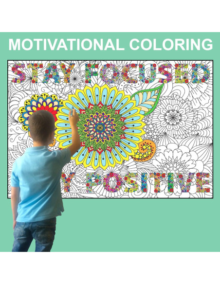 Póster de Colorear Jumbo Motivacional ALNETI 98x68 cm