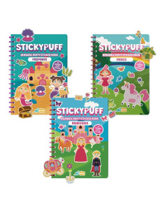 Paquete Stickypuff - 3 Libros de Stickers Reutilizables Niños