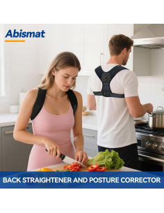 Corrector de Postura Abismat - Faja Ajustable para Espalda - Alivio Dolor Cuello y Hombros 2