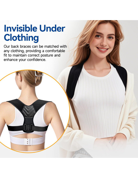 Corrector de Postura Abismat - Faja Ajustable para Espalda - Alivio Dolor Cuello y Hombros