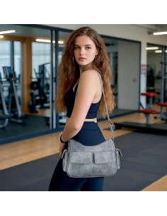 Bolso de Hombro APHISON para Mujeres de Cuero Vegano 28.4x9.4x19.8cm 2