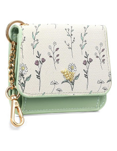 Cartera GAEKEAO Pequeña para Mujeres con Bloqueo RFID Verde