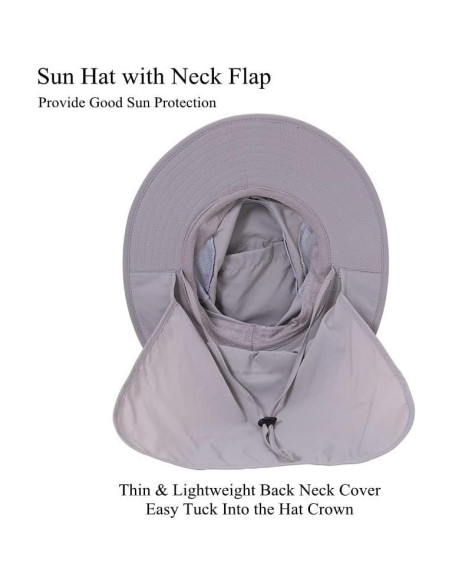Sombrero de Protección Solar UV 50+ Unisex con Solapa para Cuello