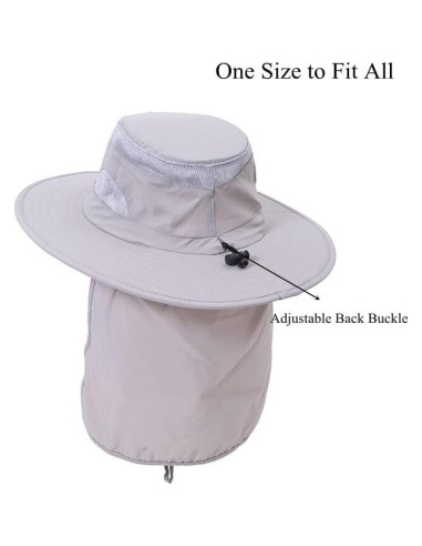 Sombrero de Protección Solar UV 50+ Unisex con Solapa para Cuello
