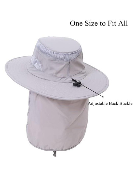 Sombrero de Protección Solar UV 50+ Unisex con Solapa para Cuello
