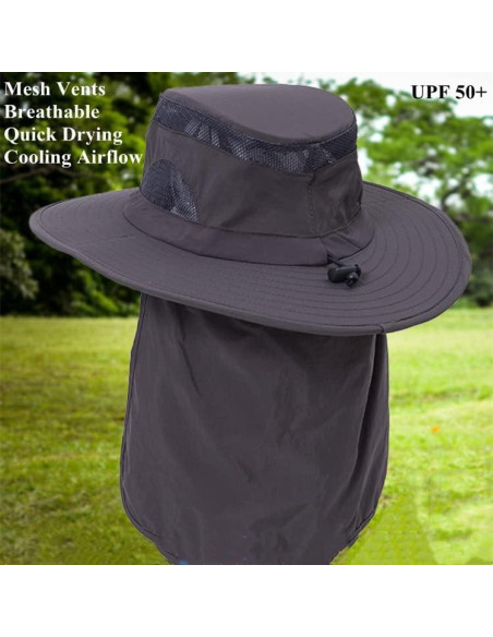 Sombrero de Protección Solar UV 50+ Unisex con Solapa para Cuello
