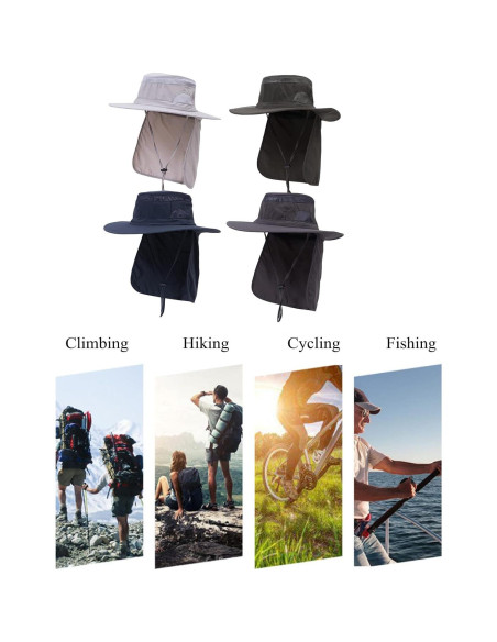 Sombrero de Protección Solar UV 50+ Unisex con Solapa para Cuello