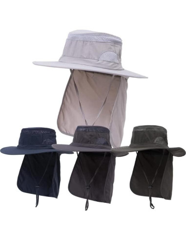 Sombrero de Protección Solar UV 50+ Unisex con Solapa para Cuello