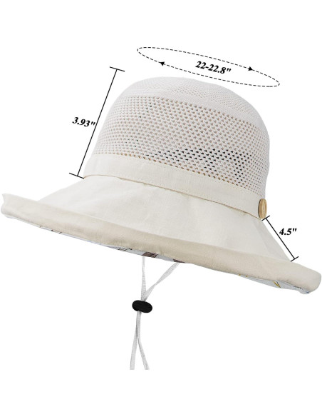 Sombrero de Pesca Plegable UV UPF 50+ para Mujeres Beige