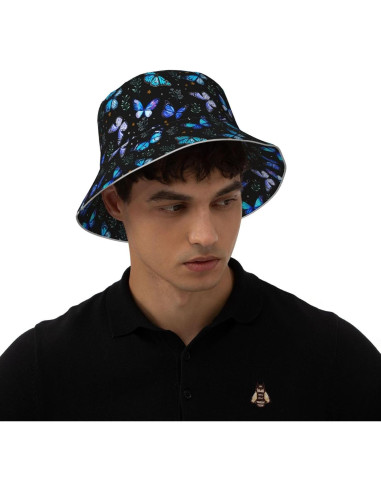 Sombrero de Cubo Plegable Doble Cara JSGM para Verano